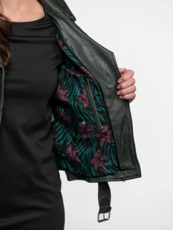 Paula - Blouson biker cuir femme