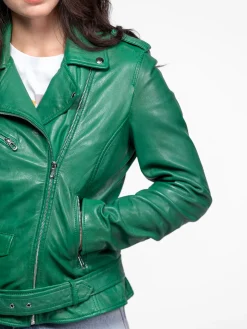 Paula - Blouson biker cuir femme