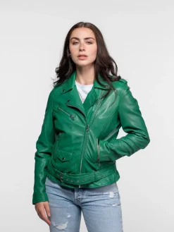 Paula - Blouson biker cuir femme