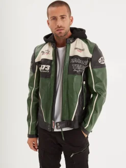 Perez - Blouson cuir motard