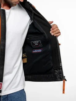 Perez - Blouson cuir motard