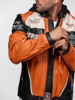 Perez - Blouson cuir motard