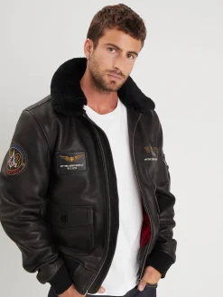 Phantom - Blouson cuir aviateur homme