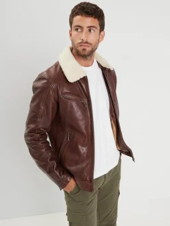 Platon - Blouson cuir aviateur homme