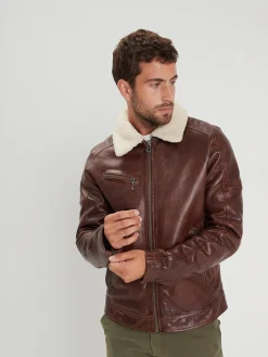 Platon - Blouson cuir aviateur homme