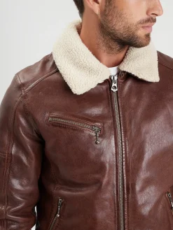 Platon - Blouson cuir aviateur homme
