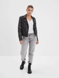 Printili - Blouson cuir fantaisie bohème