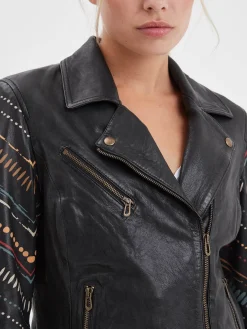 Printili - Blouson cuir fantaisie bohème