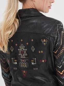 Printili - Blouson cuir fantaisie bohème