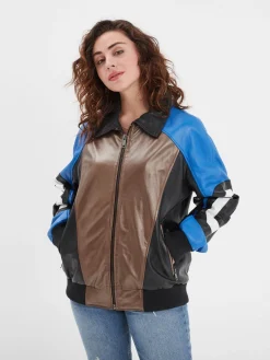 Racila - Veste cuir oversize femme