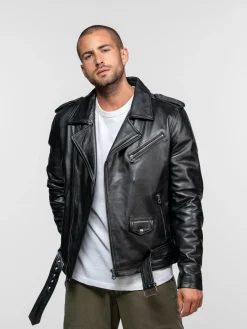 Rick - Biker cuir homme noir