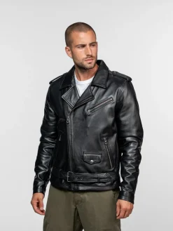 Rick - Biker cuir homme noir