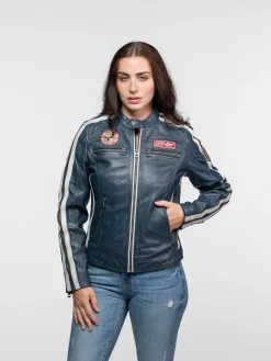 Roadie - Blouson motard cuir femme