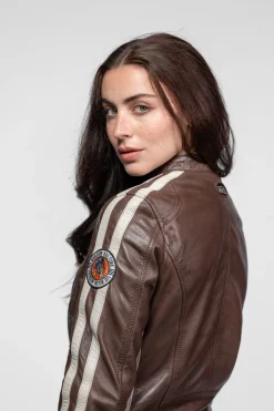 Roadie - Blouson motard cuir femme