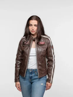 Roadie - Blouson motard cuir femme