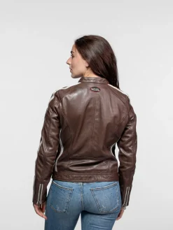Roadie - Blouson motard cuir femme