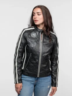 Roadie - Blouson motard cuir femme