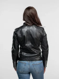 Roadie - Blouson motard cuir femme
