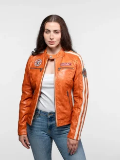 Roadie - Blouson motard cuir femme