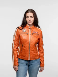 Roadie - Blouson motard cuir femme