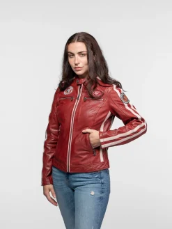 Roadie - Blouson motard cuir femme