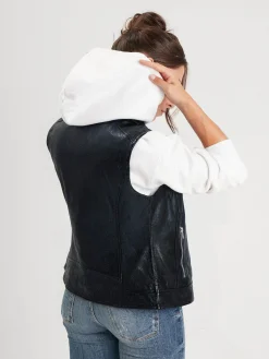 Sarah - Veste cuir sans manche