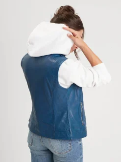 Sarah - Veste cuir sans manche