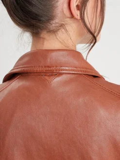 Sarah - Veste cuir sans manche