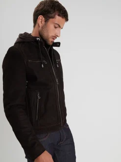 Scaroni madisson - Blouson cuir homme marron