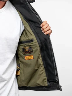 Shafter - Blouson cuir capuche