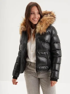 Shana - Doudoune cuir femme