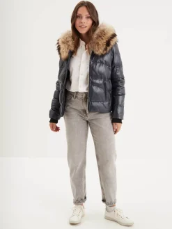 Shana - Doudoune cuir femme