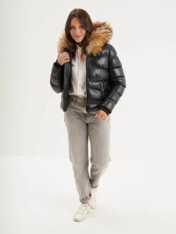 Shana - Doudoune cuir femme