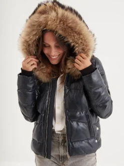 Shana - Doudoune cuir femme