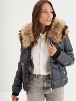 Shana - Doudoune cuir femme