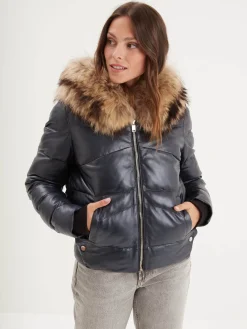 Shana - Doudoune cuir femme
