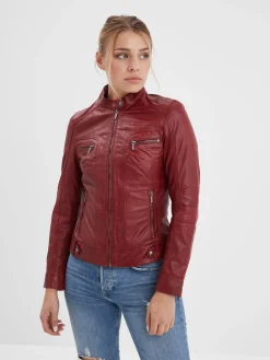 Silene - Blouson rétro cuir femme