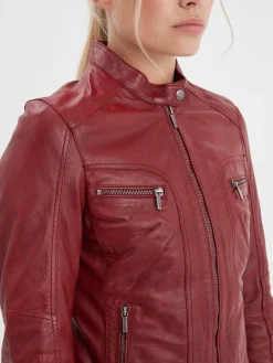 Silene - Blouson rétro cuir femme