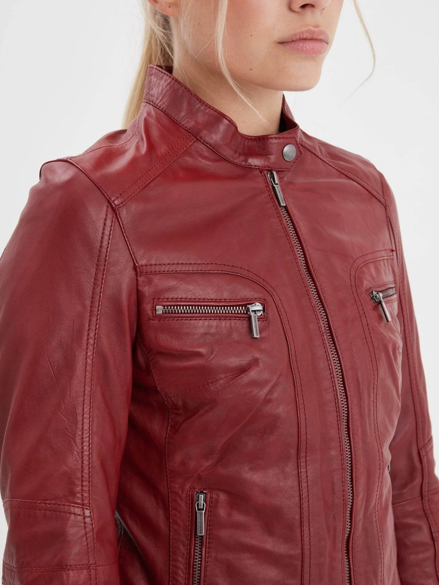 Silene - Blouson rétro cuir femme