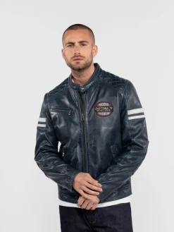 Spencer - Blouson cuir racing