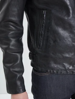 Stirling - Blouson cuir motard homme