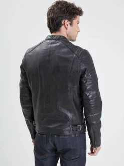 Stirling - Blouson cuir motard homme