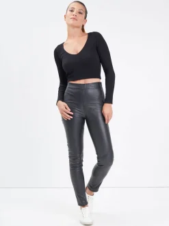 Suzana - Pantalon skinny cuir femme