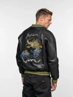 Triade - Bomber sukajan cuir