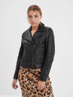 Virginia - Blouson cuir chic femme