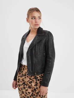 Virginia - Blouson cuir chic femme