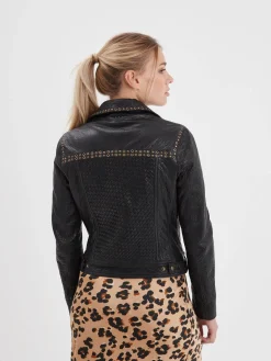 Virginia - Blouson cuir chic femme