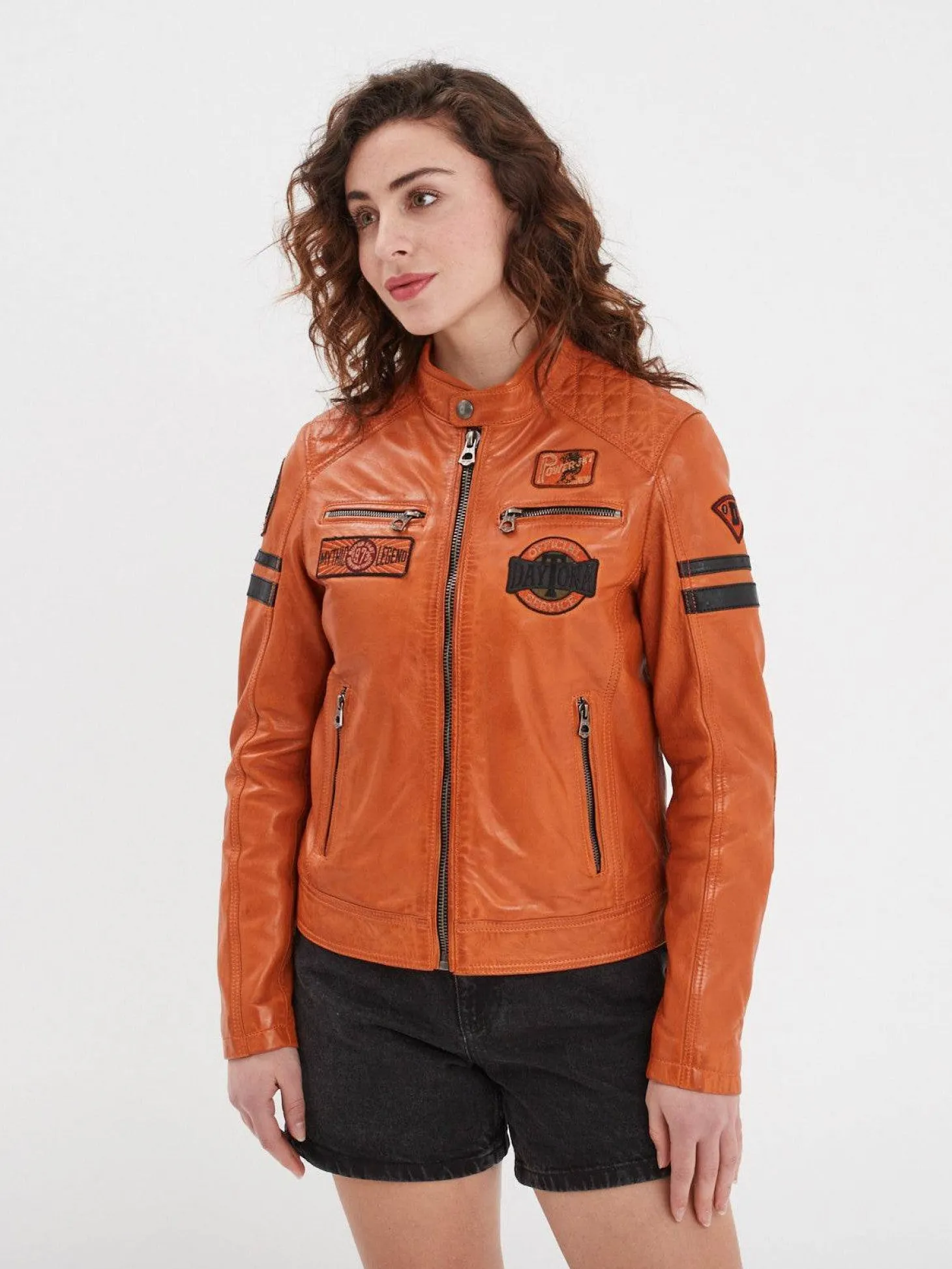 Walkora - Blouson moto vintage femme