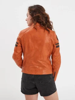 Walkora - Blouson moto vintage femme