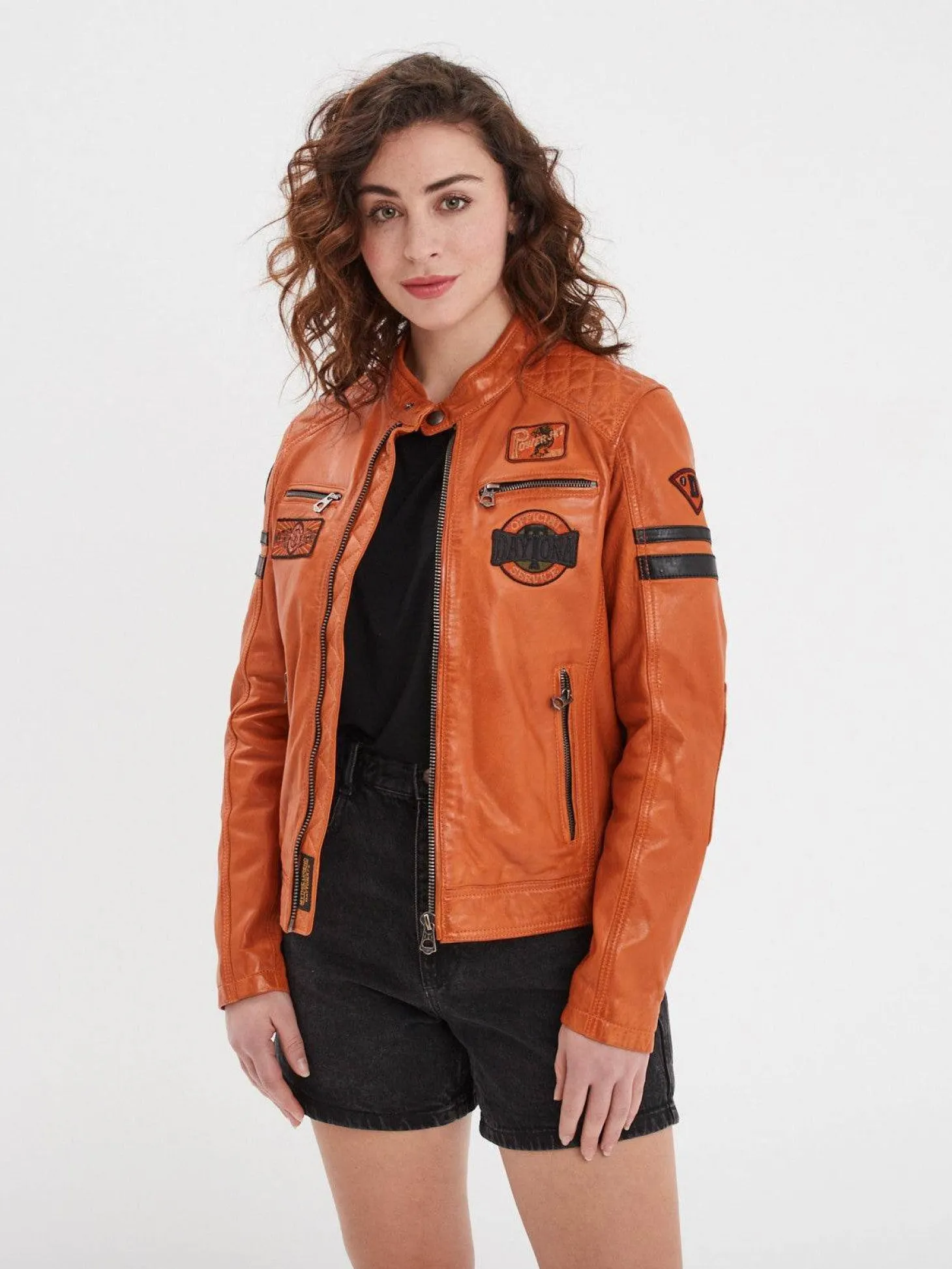 Walkora - Blouson moto vintage femme